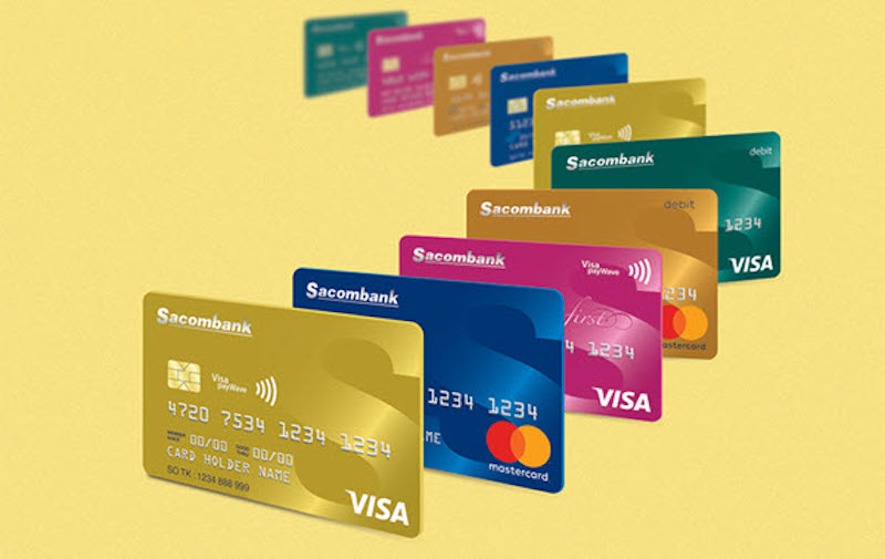 Một số thẻ tin dụng ngân hàng Sacombank