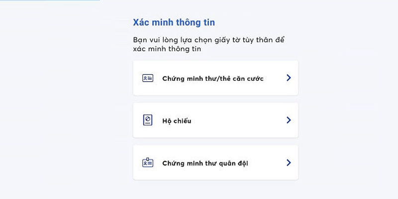 Tải hình ảnh xác minh thông tin