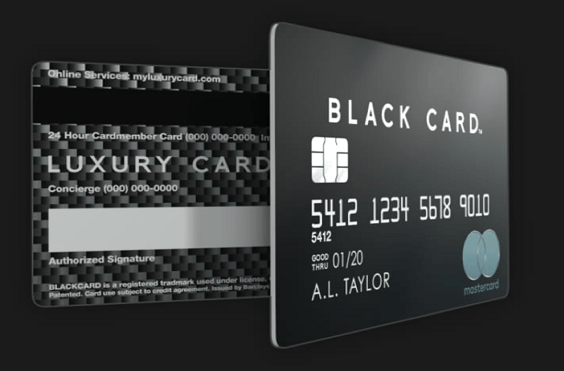 Thẻ tín dụng Black Card có vẻ ngoài vô cùng quyền lực