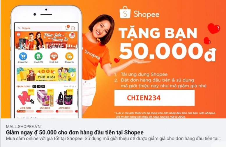 Cách nhập mã giới thiệu Shopee có ngay 50K - Cập nhật 2022 - Taichinhz
