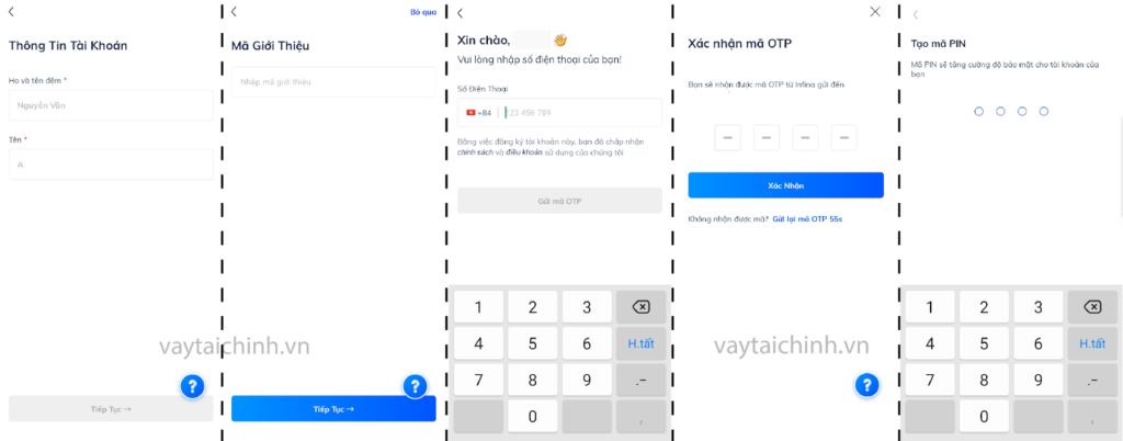 Đăng ký tài khoản trên Infina đơn giản