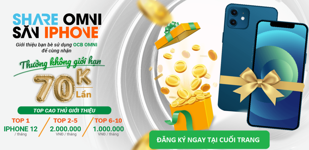 Hướng dẫn mời bạn bè tham gia vào OCB OMNI để kiếm tiền 70K