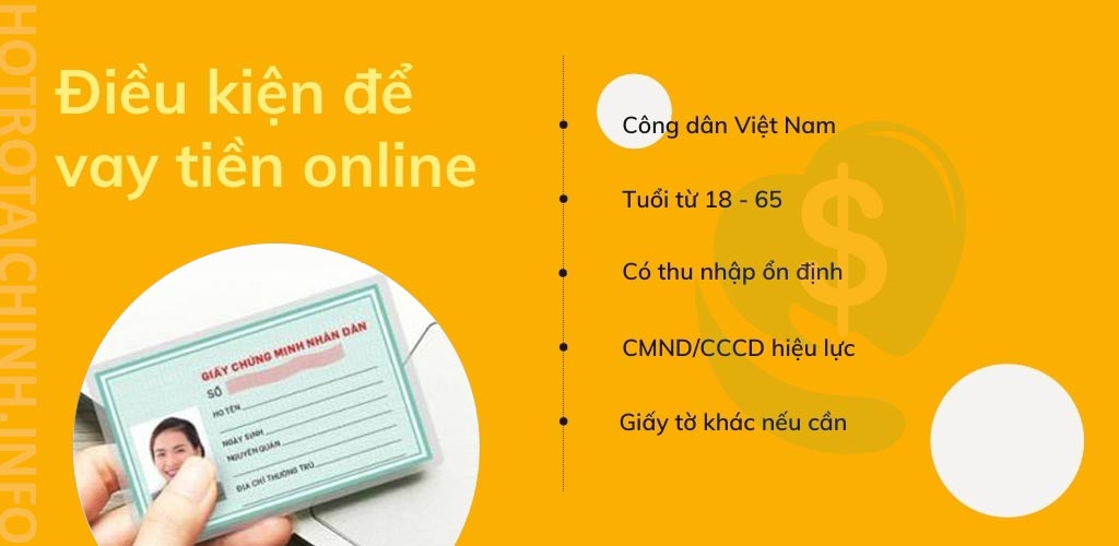 Điều kiện vay tiền online